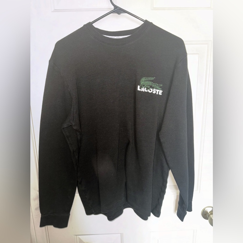 Lacoste black long sleeve thermal